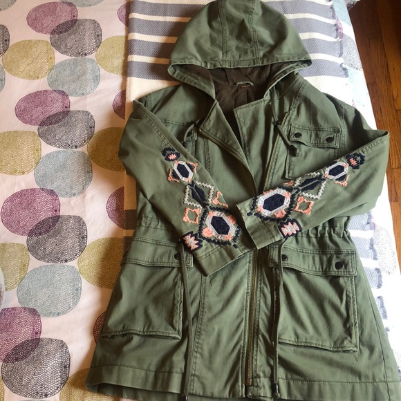 ✨FREE PEOPLE ✨Embroidered twill parka / NWOT - Picture 7 of 8